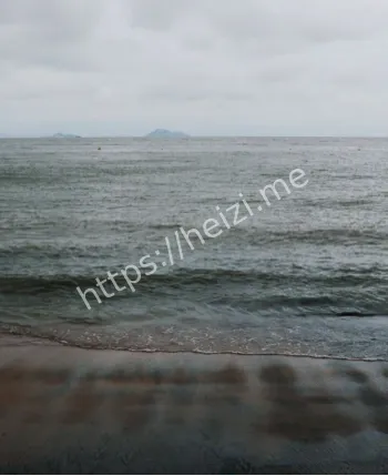 黑沙海滩深夜拖人脚踝